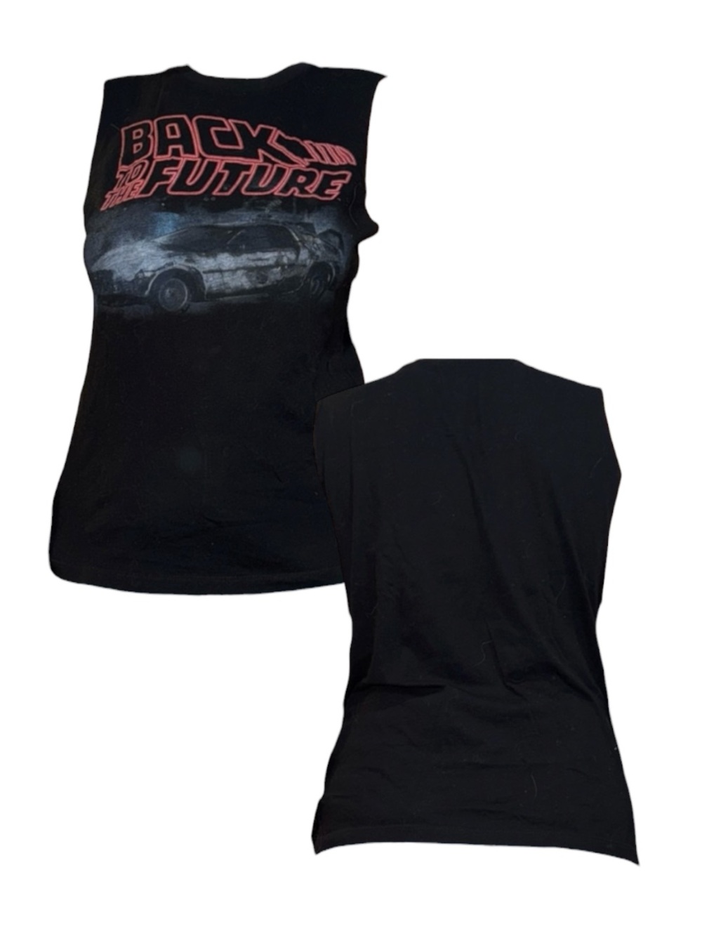 Back to the Future Black Muscle Tee